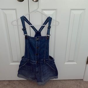 Jean short overalls